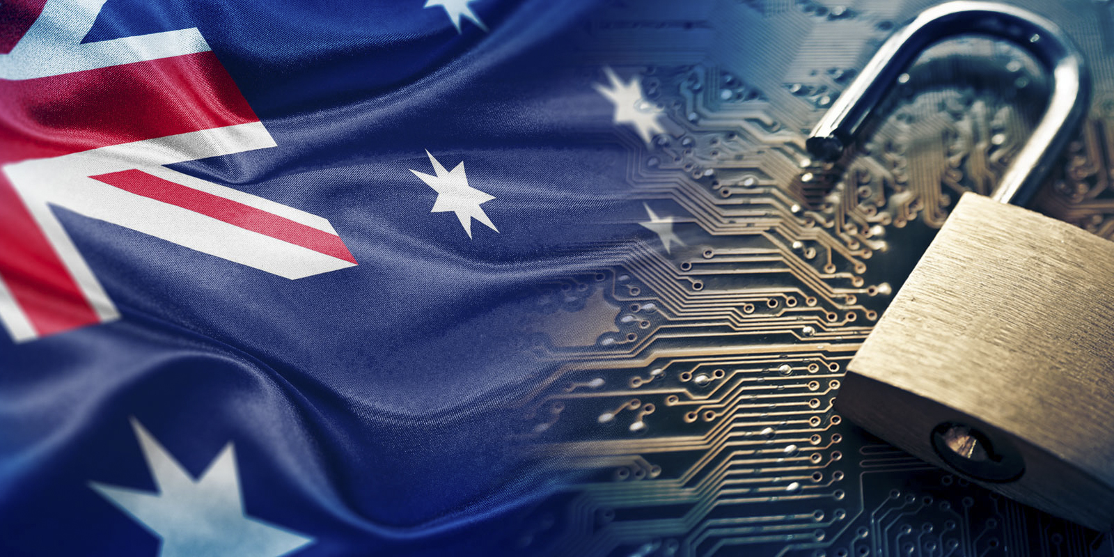 Image of Australia flag and padlock
