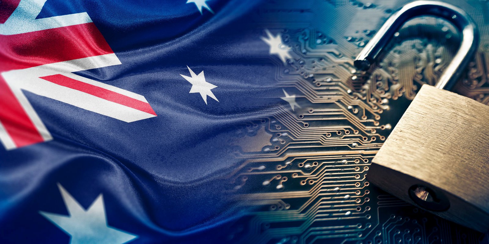 Image of Australia flag and padlock