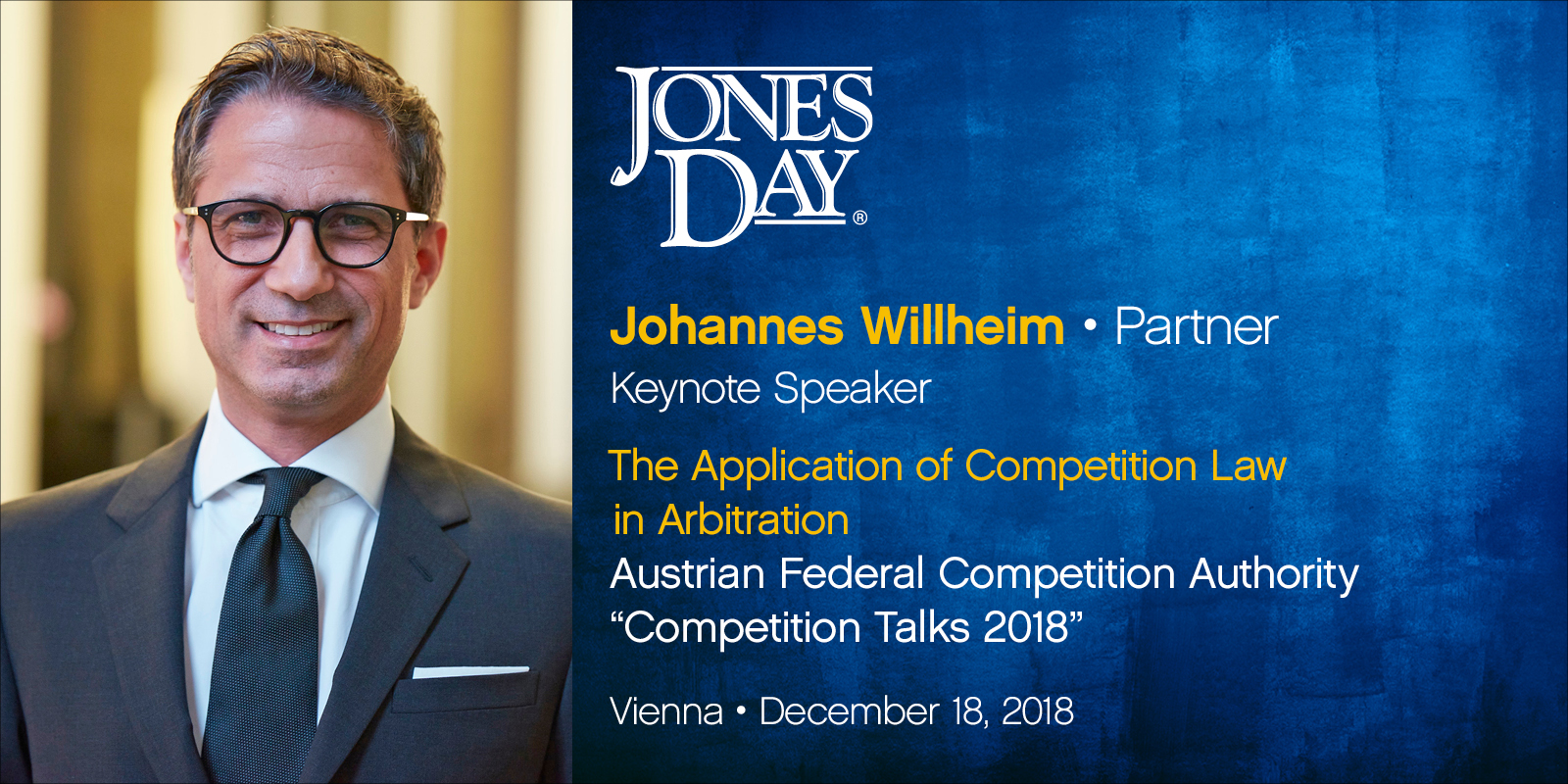 Johannes Willheim Competition speaking engagement