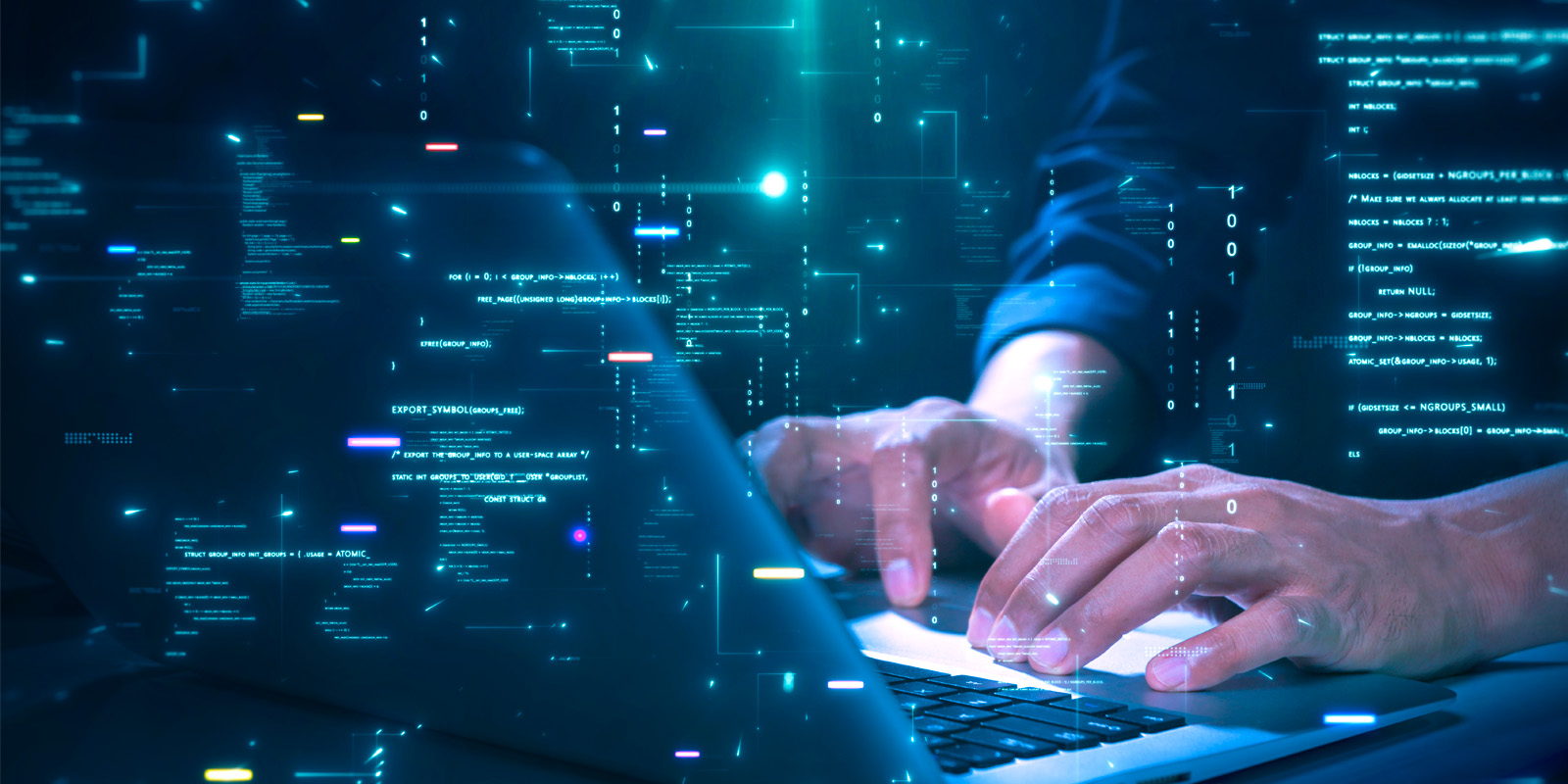 Digital visualization symbolizing data privacy and AI