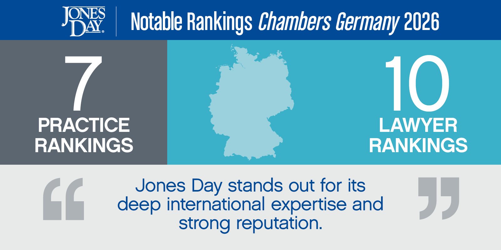 Ranking Germany Jones Day lawyers and practices earn top rankings in Chambers Germany ...